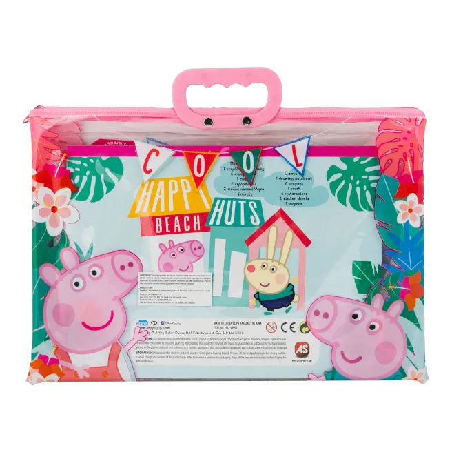 Set de desen în geantă transparentă Peppa Pig, AS Company, cod 1814D Set de desen în geantă transparentă Peppa Pig, AS Company, cod 1814D