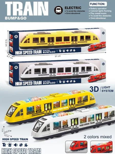 Tren electric urban de mare viteză cu lumini și sunet, 666-155