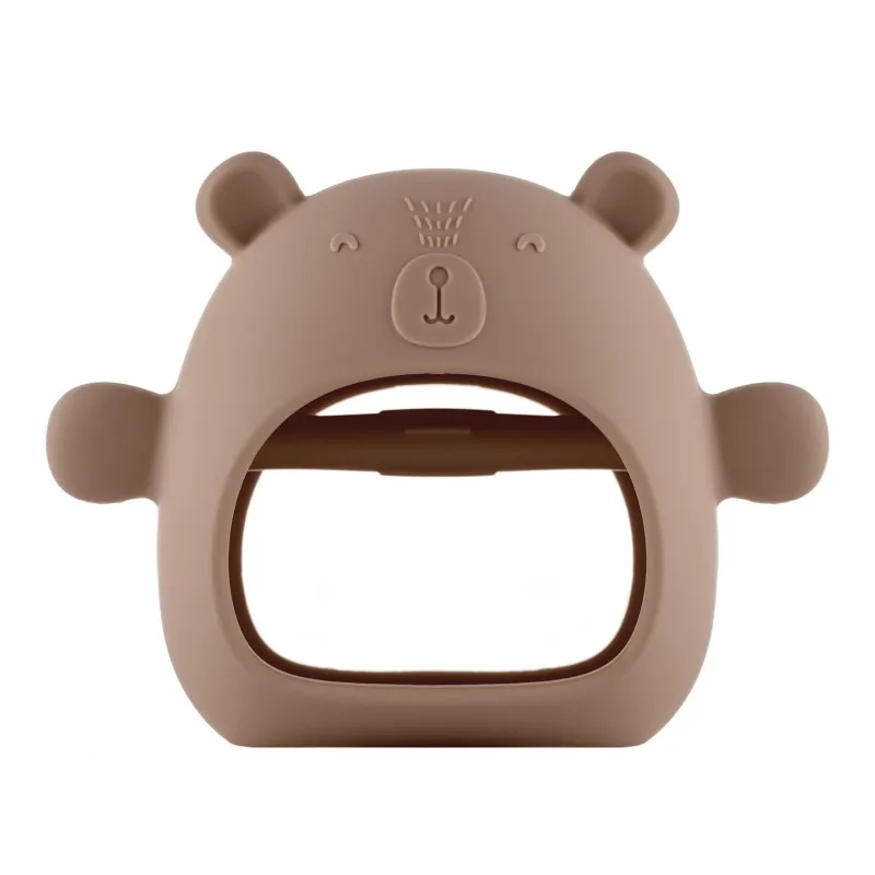 Dentitie din silicon pentru mana Roxy Kids „Bear”, Caramel (RST-003-C)
