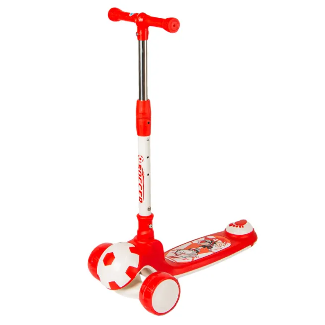 Самокат детский футбол 888, красный
