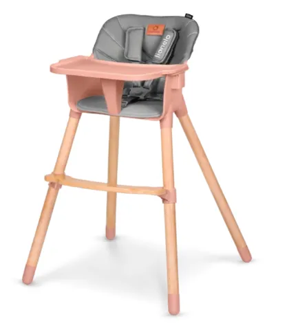 Стульчик для кормления 2 в 1 Lionelo Koen Pink Rose