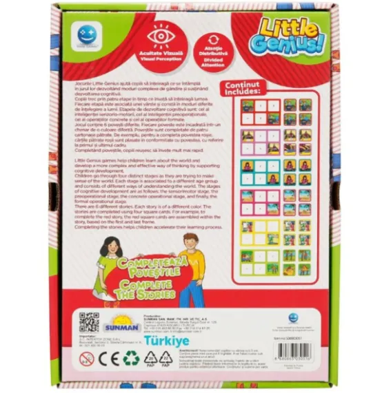 Joc de logică ”Completează poveștile”, (ro), roșu-verde Joc de logică ”Completează poveștile”, (ro), roșu-verde