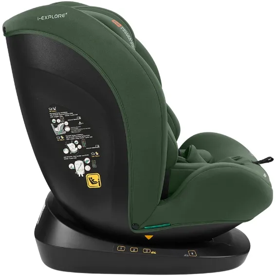 Scaun auto 40-150 cm (i-Size) KikkaBoo i-Explore 2 Army Green Scaun auto 40-150 cm (i-Size) KikkaBoo i-Explore 2 Army Green