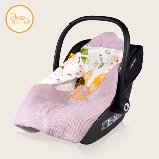 Păturica pentru scoica auto Lionelo Travel Pink Flower, 90x90 cm Păturica pentru scoica auto Lionelo Travel Pink Flower, 90x90 cm