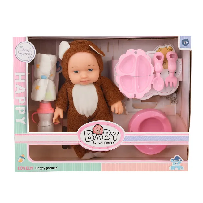 Пупс в Костюме с аксессуарами,коричневый, код 942506