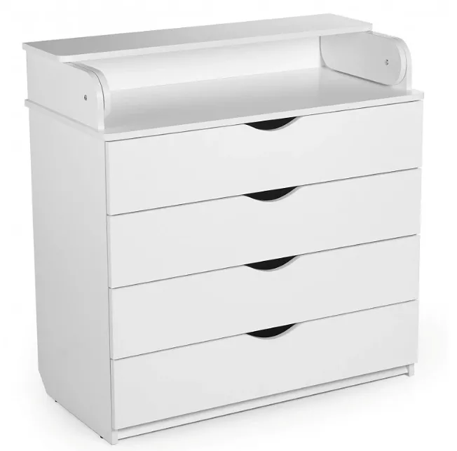 Комод-пеленальный столик PernaMea HappyBaby Pro (4 ящиков) 800 PAL White