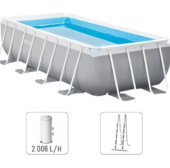 INTEX Piscină PRISM FRAME RECTANGULAR 400x200x122cm, 8418L, cadru metalic, cu pompă de filtrare