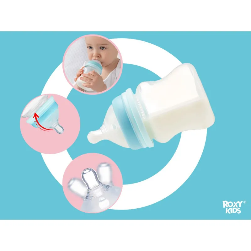 Tetine din silicon Roxy Kids cu flux lent 0+, (2 buc.) (RBTL-001-S) Tetine din silicon Roxy Kids cu flux lent 0+, (2 buc.) (RBTL-001-S)