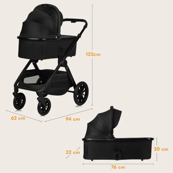 Carucior 2/1 Lionelo Layla Grey Stone Carucior 2/1 Lionelo Layla Grey Stone