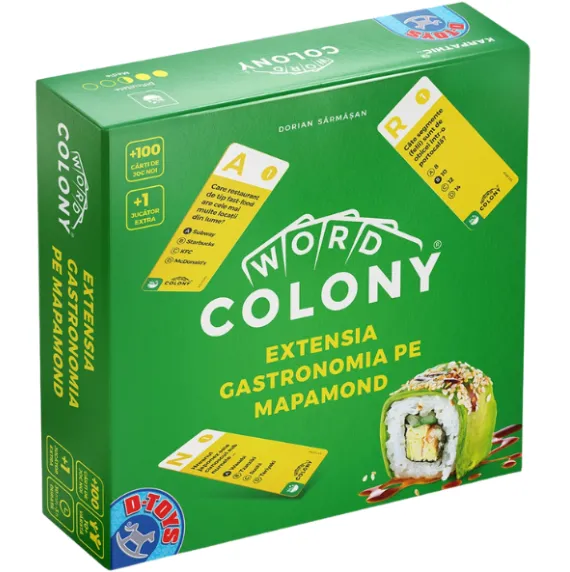 Joc de societate „Word Colony – Gastronomia pe mapamond”