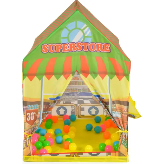 Cort pentru copii Moni Supermarket cu 50 bile Multicolor