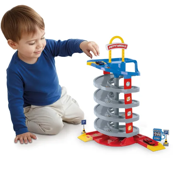 Set traseu pentru mașinuțe cu rampă spirală, Dolu (5227) Set traseu pentru mașinuțe cu rampă spirală, Dolu (5227)