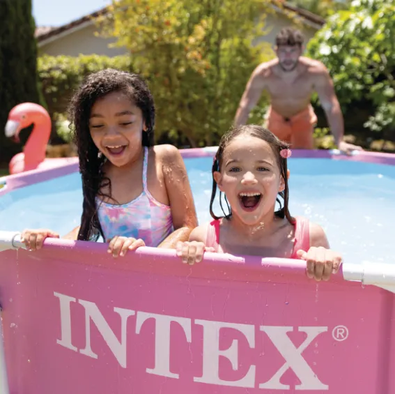 INTEX Piscină Metal Frame Pink 244х76 сm, 2843L, cadru metalic INTEX Piscină Metal Frame Pink 244х76 сm, 2843L, cadru metalic