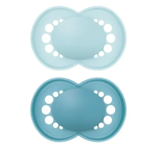 Пустышка ортодонтическая силиконовая MAM Original Mat Boy (16+ мес), 2 шт.