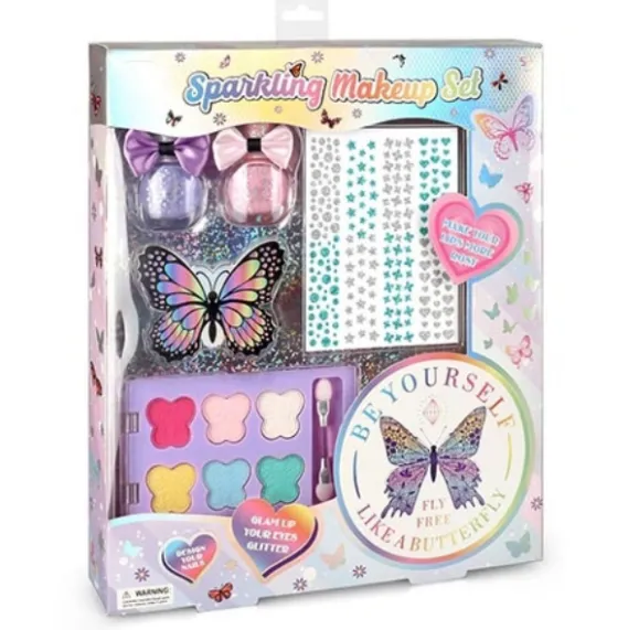 Set de machiaj și manichiură „Fluture: stil și strălucire” Set de machiaj și manichiură „Fluture: stil și strălucire”