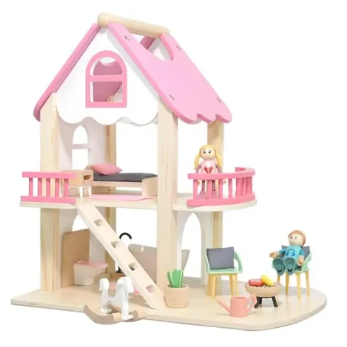 Портативный деревянный кукольный домик S06A001