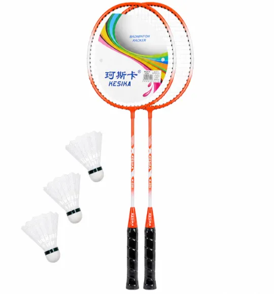 Rachete de badminton cu volane, portocalii, KS1011-2, cod 10291b