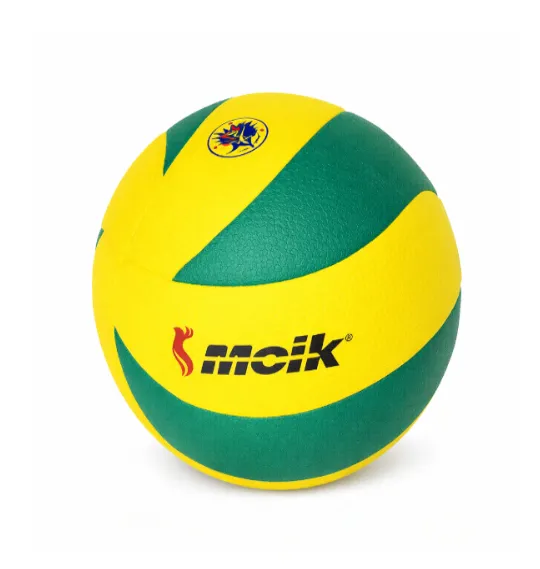 Волейбольный мяч Size 5 PU Leather-Covered, желто-зеленый, код 2204D