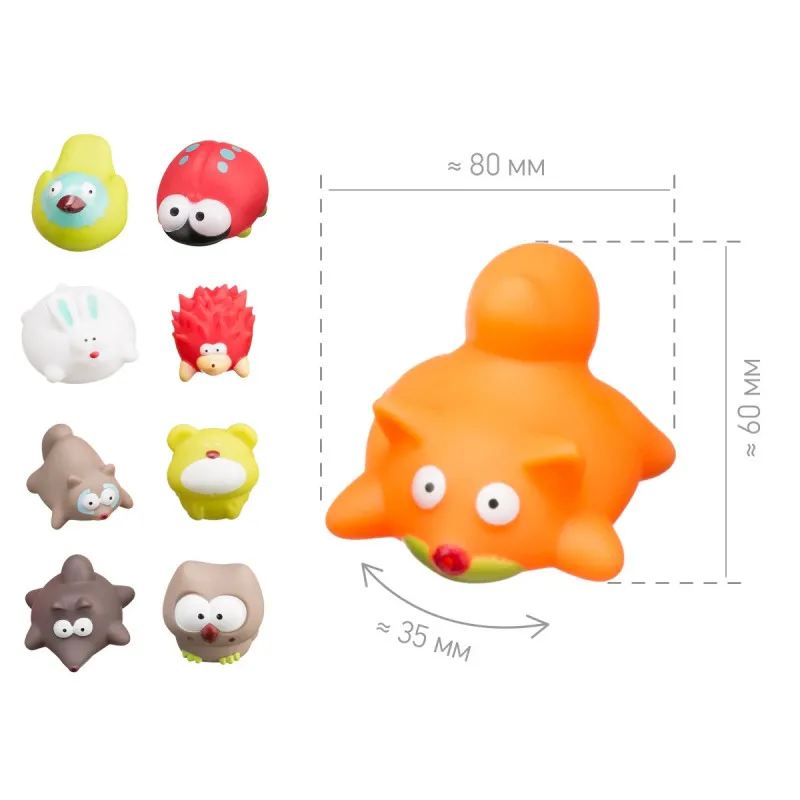 Set de jucarii de baie Roxy Kids „Locuitorii pădurii” (9 buc.) (RRT-823-2) Set de jucarii de baie Roxy Kids „Locuitorii pădurii” (9 buc.) (RRT-823-2)