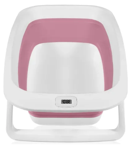 Cadita pliabila cu termometru Lionelo BabyBubble Pink Magnolia, 85 cm Cadita pliabila cu termometru Lionelo BabyBubble Pink Magnolia, 85 cm