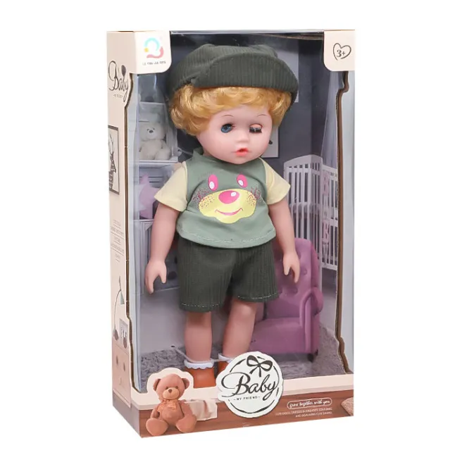 Кукла в летней одежде и кепке, 34 см, код 852051