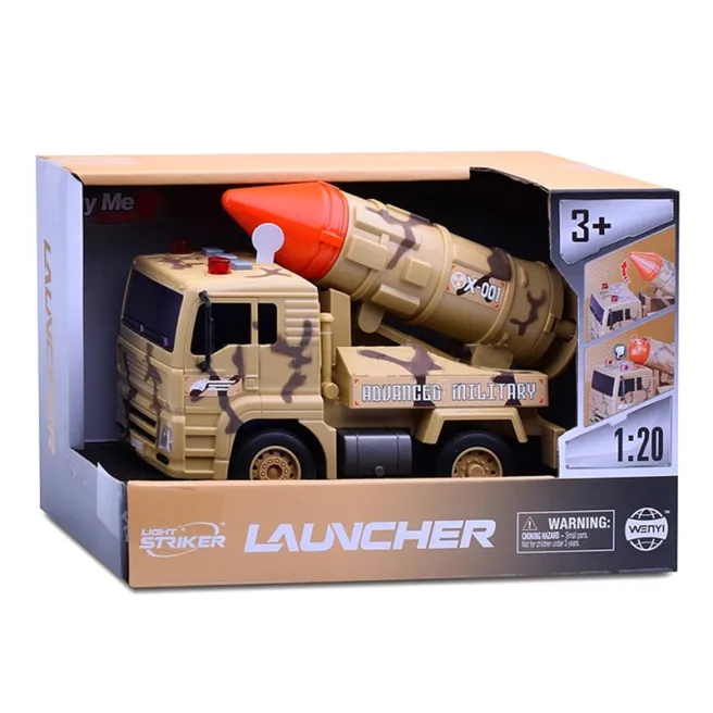 WY Camion 1:20 „Missile Launcher Truck” (lumină, sunet), maro, cod 57911