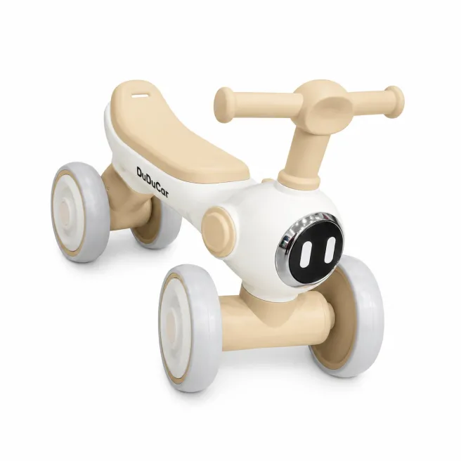 Mașinuță ride-on cu 4 roți, lumini și sunet, cu scaun bej, cod 10196b