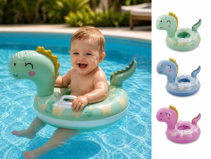 Colac gonflabil pentru copii „Dino” (3 culori)