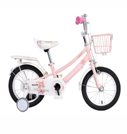 Bicicletă pentru copii cu 4 roți, 20 inch, roz, cod 2299D