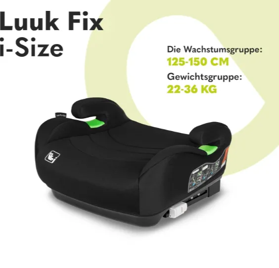 Inaltator auto - buster 22-36 kg Lionelo Luuk Fix i-size Black Carbon Inaltator auto - buster 22-36 kg Lionelo Luuk Fix i-size Black Carbon