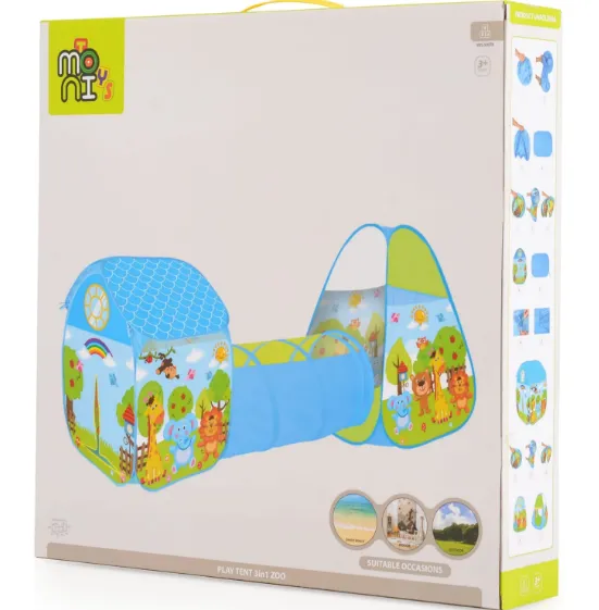 Cort pentru copii Moni Zoo 3 in 1 Blue Cort pentru copii Moni Zoo 3 in 1 Blue
