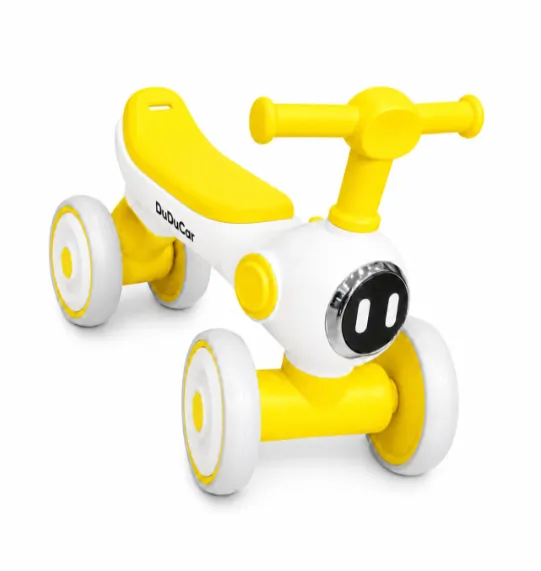 Mașinuță ride-on cu 4 roți, lumini și sunet, cu scaun galben, cod 10188b