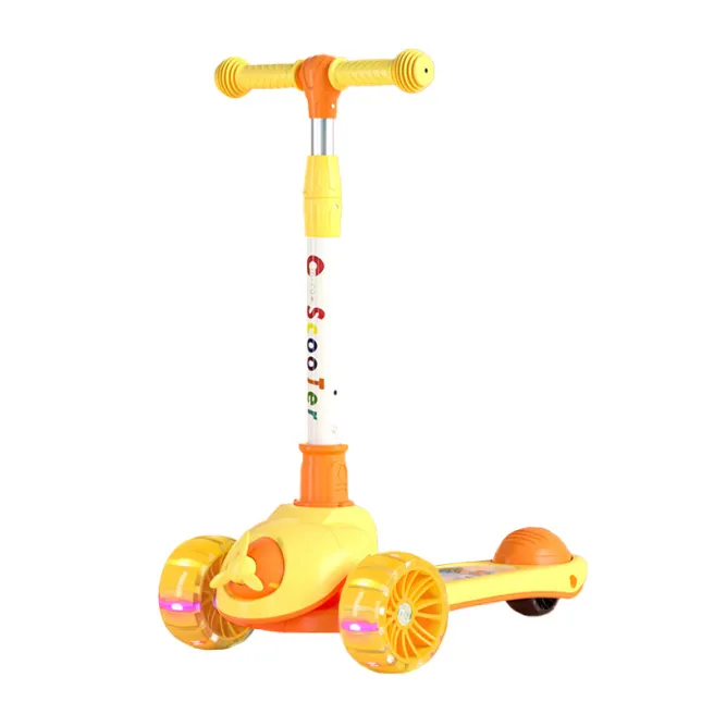 Trotinetă pentru copii F028, galbenă