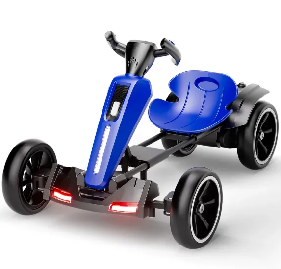 Kart electric pentru copii cu telecomandă, albastru (18522)