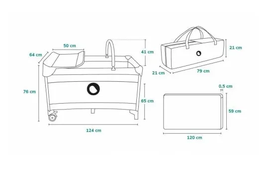 Patut pliabil 2 in 1 Lionelo Flower Grey Scandi Patut pliabil 2 in 1 Lionelo Flower Grey Scandi