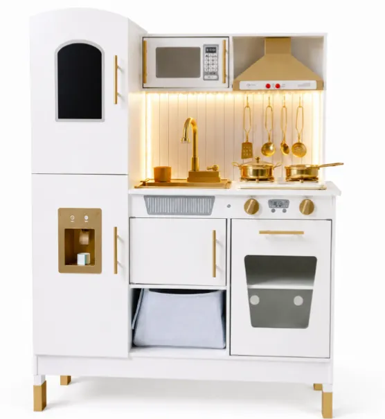 Bucatarie din lemn cu functii si accesorii, 80*30*105.5 cm, alba, W10K045