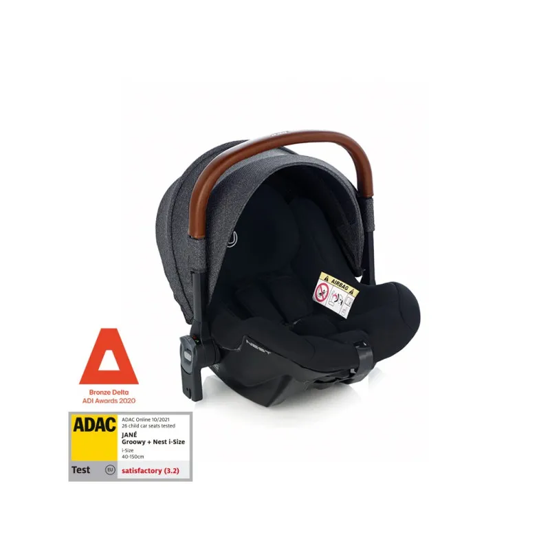 Scaun auto Jane Groowy+Nest i-Size 40-150cm (4591 U06) Negru Scaun auto Jane Groowy+Nest i-Size 40-150cm (4591 U06) Negru