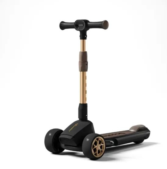 Trotinetă pentru copii cu 3 roți luminoase, muzică și lumini, negru, RTM Scooter (79694)