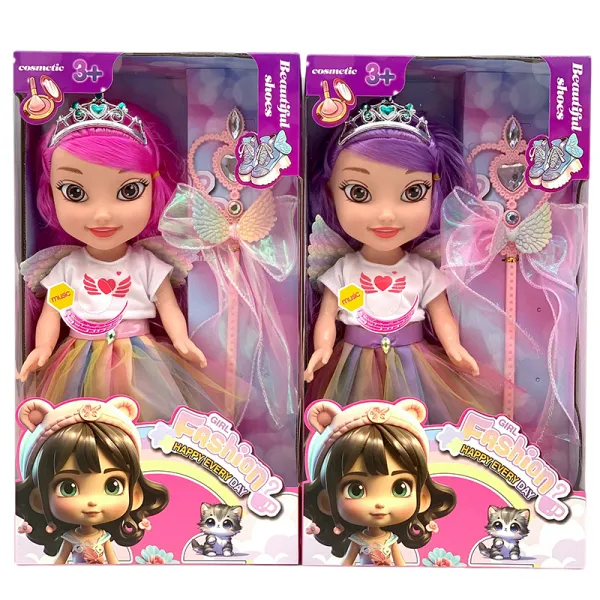 Papusa vinil 35cm cu accesorii cu muzica 008881 