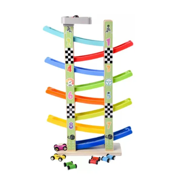 Set de curse cu masini din lemn S04E004