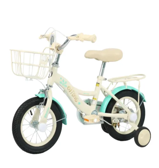 Bicicletă pentru copii cu 4 roți, 14 inch, verde, cod 2225D Bicicletă pentru copii cu 4 roți, 14 inch, verde, cod 2225D