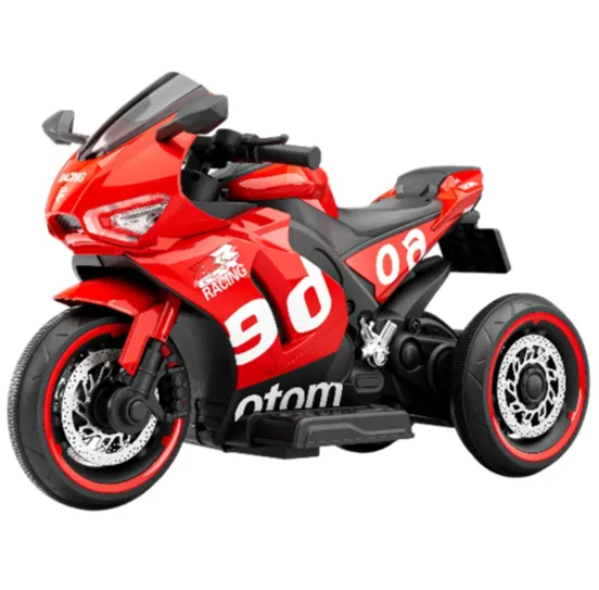 Детский электромотоцикл с дистанционным управлением, красный (29631)
