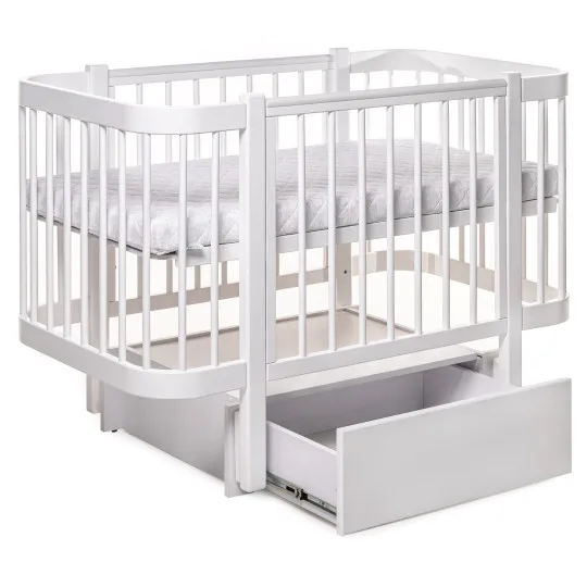 Pătuţ Eucalyptus Karol Premium (DS-9011) Alb