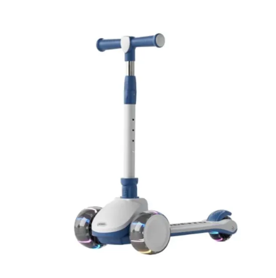 Trotinetă pentru copii cu 3 roți luminoase, platformă cu lumini și muzică, albastru, RTM Scooter (88726)