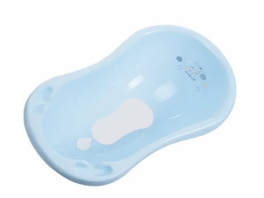 Cadita Maltex Anti-Slip Zebra Blue cu scurgere, 84 cm