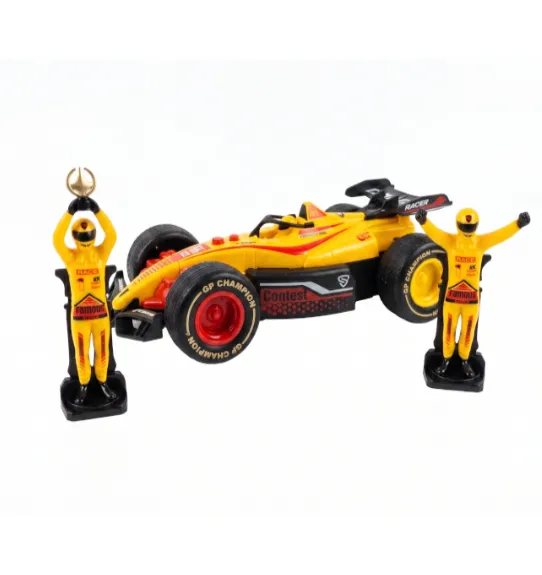 Машина инерционная, F1, с фигурками, желтая, код 10074b Машина инерционная, F1, с фигурками, желтая, код 10074b