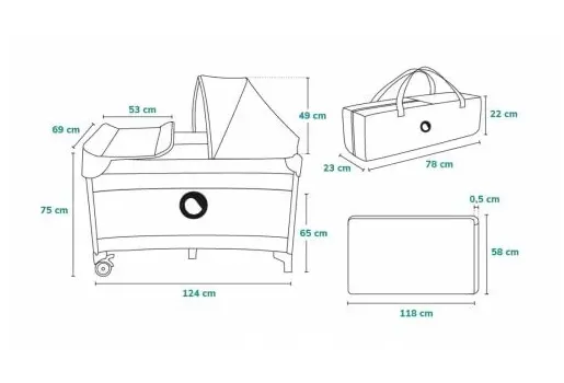 Patut pliabil 2 in 1 Lionelo Sven Plus Yellow Scandi Patut pliabil 2 in 1 Lionelo Sven Plus Yellow Scandi