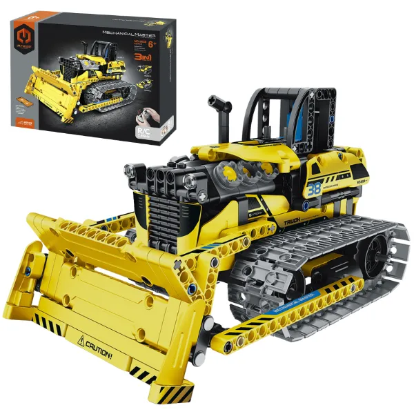 Конструктор 3 в 1 iM Master Mechanical Master «Бульдозер», на пульте радиоуправления 452 элем.
