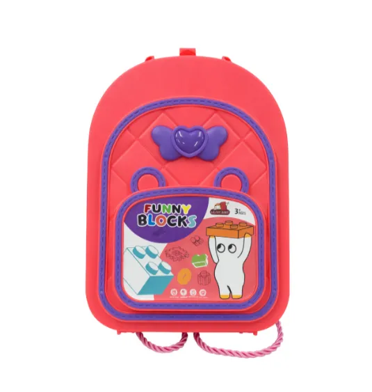 Set de joacă Constructor în rucsac, 100 piese, roz, cod 962059