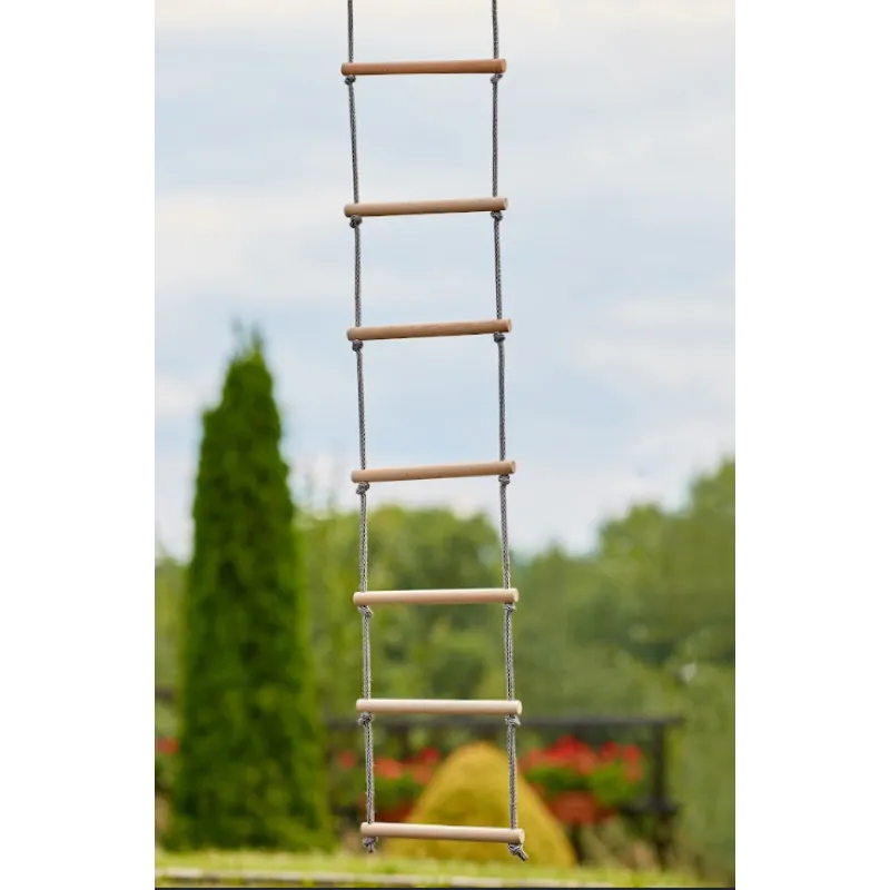 Scară cu trepte din lemn şi franghie (1B1-2) Natural Scară cu trepte din lemn şi franghie (1B1-2) Natural